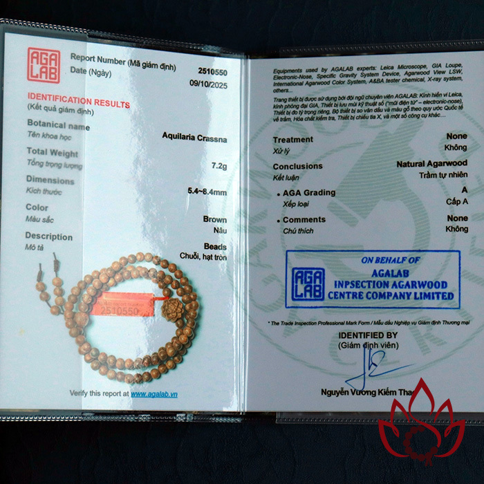 Vòng Trầm Hương 108 Hạt | 5 Ly | Trầm Tốc Kiến Tự Nhiên Lâu Năm